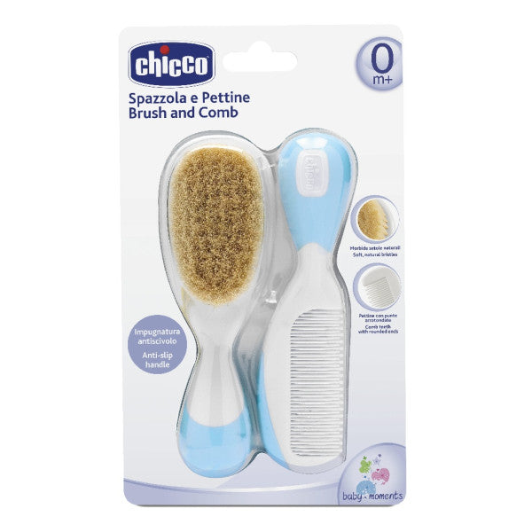 Chicco Blue Bristle Brush and Comb