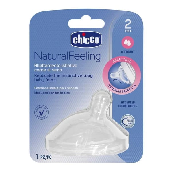 Chicco Natural Feeling 2M+ Silicone Teat