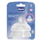 Chicco Natural Feeling Silicone Teat 6M+ x2