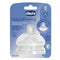 Chicco Natural Feeling Silicone Teat 6M+ x2