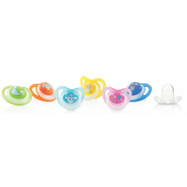 Nuby Anatomical Silicone Pacifier Glow Dark 0-6m