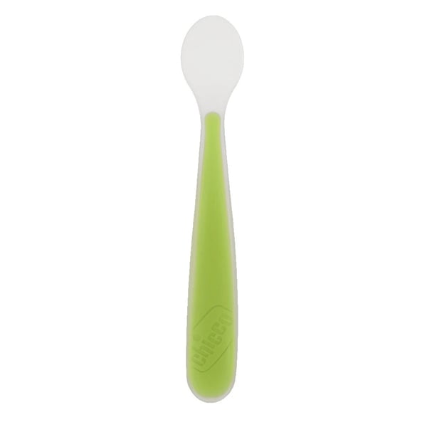 Chicco Silicone Spoon +6M Green