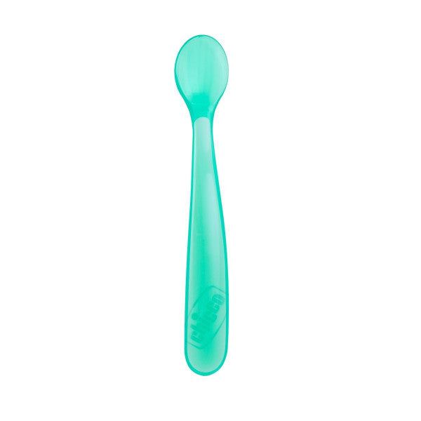 Chicco Silicone Spoon 6m+ Blue x2