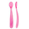 Chicco Silicone Spoon 6M+ Pink x2