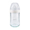 NUK Nature Sense Glass Silicone Teat Bottle 0-6m 240ml