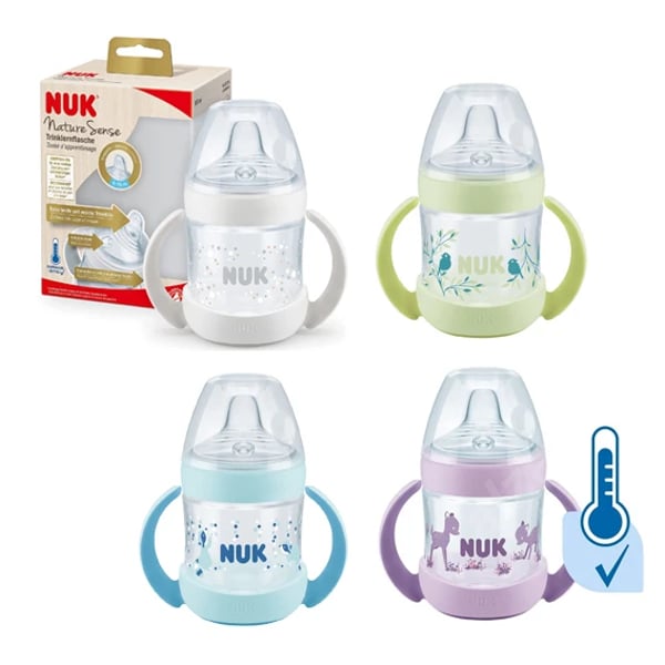 Nuk Nature Sense Silicone Learning Bottle 6-18M 150ml - Temperature Control