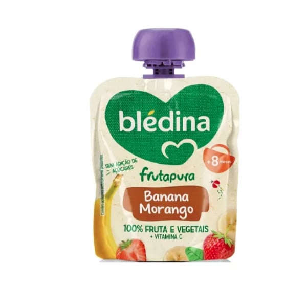 Blédina FrutaPura Banan Strawberry Sachet 85G +8M
