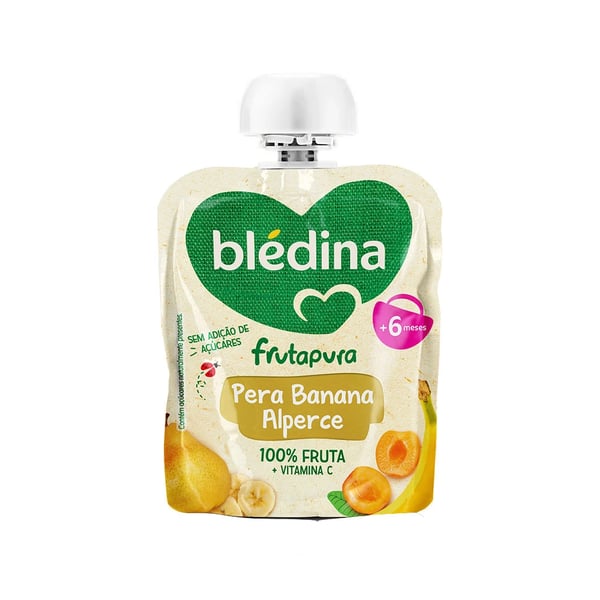Blédina FrutaPura Sachet Pear Banana Apricot 85G +6M