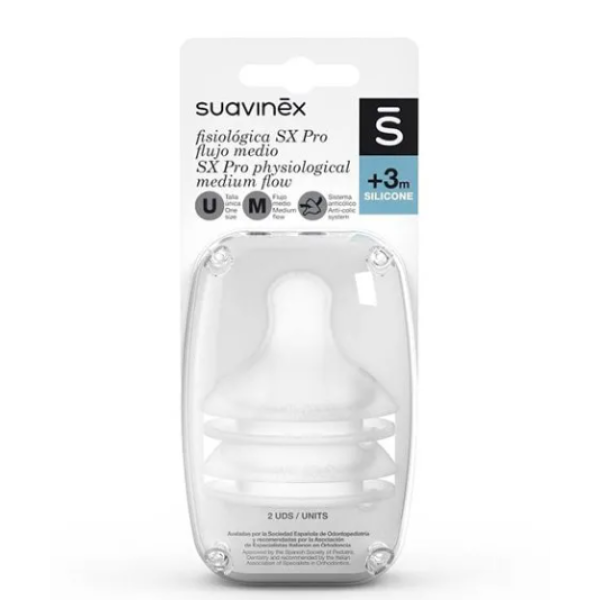 Suavinex SX Pro Physiological Teat Silicone M 3M+