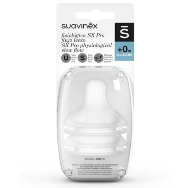 Suavinex SX Pro Physiological Silicone Teat S 0M+