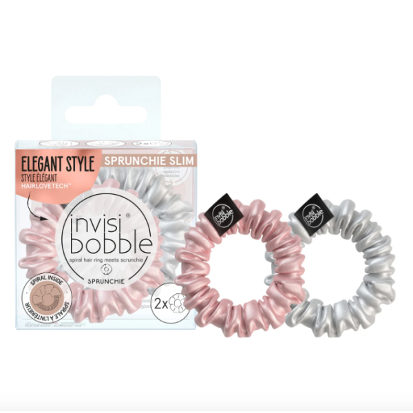 Invisibobble Elastic Hair Sprunchie Slim Bella Chrome