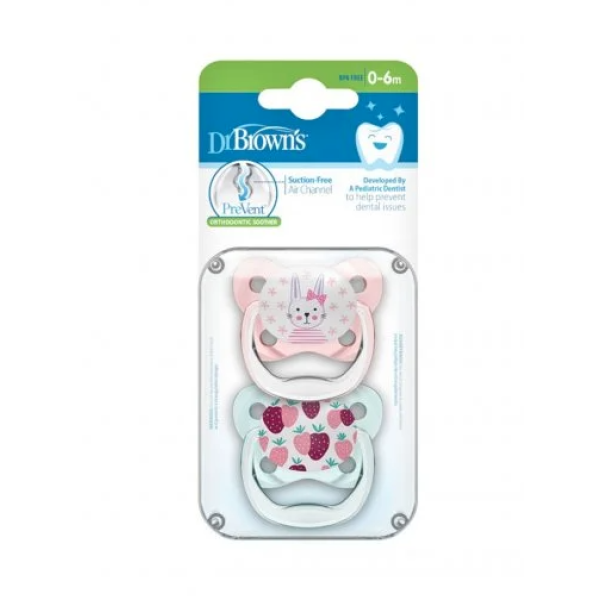 Dr. Browns Prevent Butterfly Pacifier 0-6M Pink