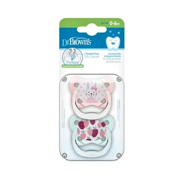 Dr. Browns PreVent Butterfly Pacifier 0-6M Pink