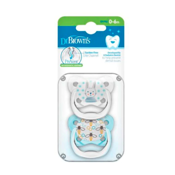 Dr. Browns Prevent Butterfly Pacifier 0-6M Blue