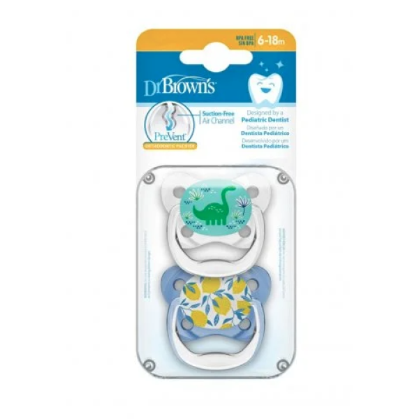 Dr. Browns Prevent Butterfly Pacifier 6-18M Blue