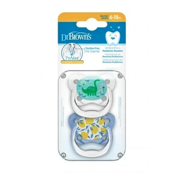Dr. Browns PreVent Pacifier Butterfly 6-18M Blue X2