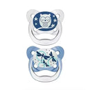 Dr. Brown's PreVent Nighttime Pacifier 0-6 Months Blue x2