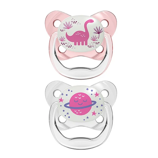 Dr. Browns Prevent Night Pacifier 6-18M Pink