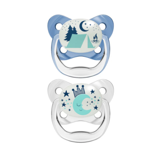 Dr. Browns Prevent Night Pacifier 6-18M Blue