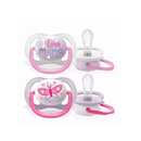 Philips Avent Ultra Air Happy Pacifiers 0-6M Girl X2