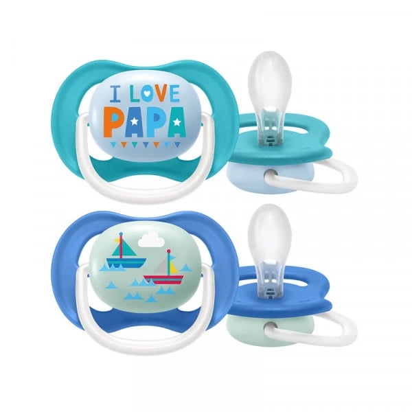 Philips Avent Ultra Air Happy Pacifier 6-18M Boy X2