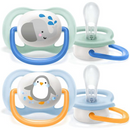 Philips Avent Ultra Air Animals Pacifiers 0-6M Boy X2