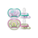 Philips Avent Ultra Air Deco Pacifiers 0-6M Girl X2