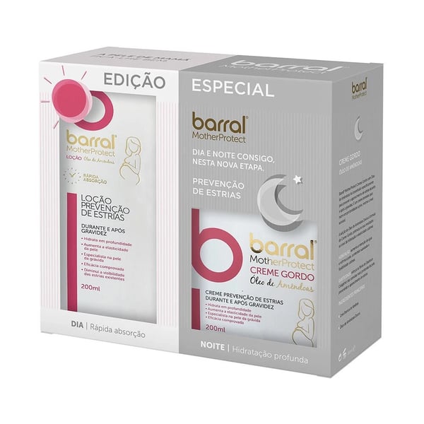Barral MotherProtect Almond Oil Rich Cream + Almond Oil Stretch Mark Prevention Lotion