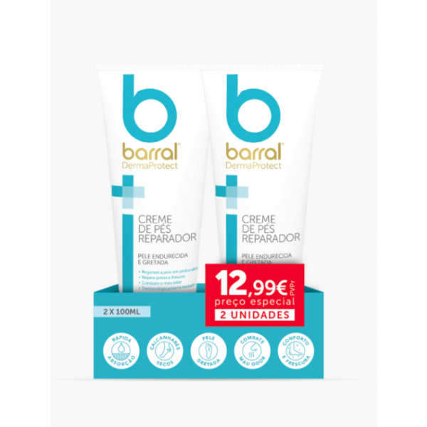 Barral DermaProtect Duo Repairing Foot Cream 2x100ml with Special Price