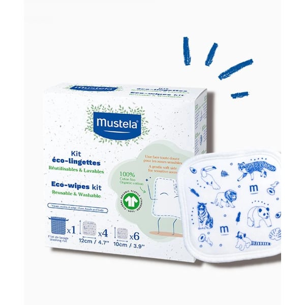 Mustela Baby Eco Reusable Wipes x10