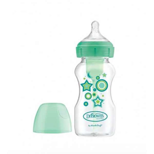 Dr. Browns Options Plus Wide Mouth Bottle 270ml Green Silicone Teat