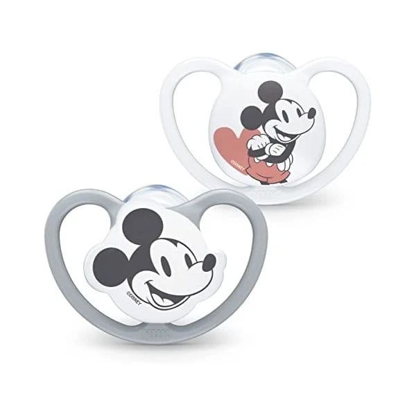 Nuk Space Disney Mickey Silicone Pacifiers 18-36M