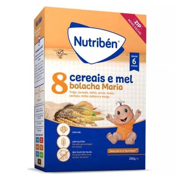 Nutribén Flour 8 Cereals and Honey Maria 6M Non-Dairy Biscuit 250G