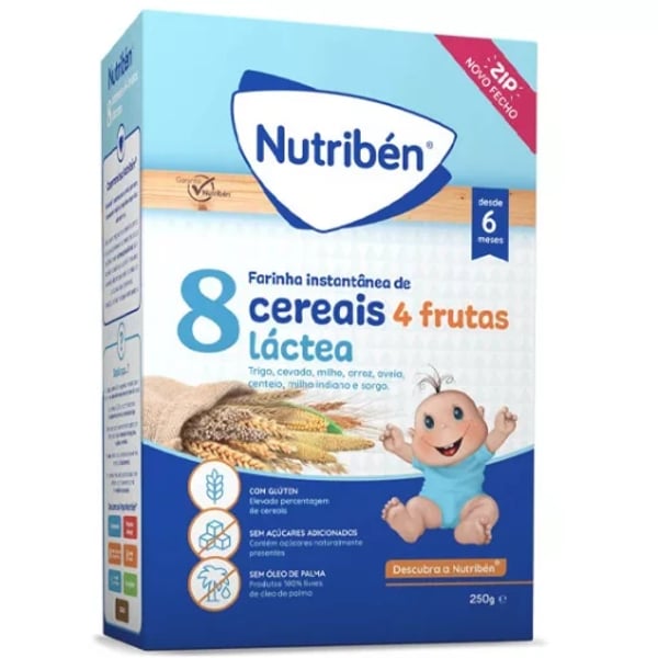 Nutribén Flour 8 Cereals 4 Fruits Dairy 6M 250G