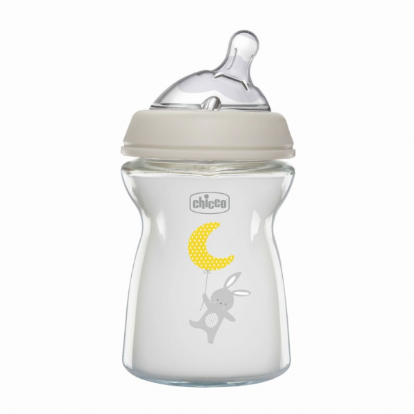 Chicco Natural Feeling Glass Bottle 250ml 0m+