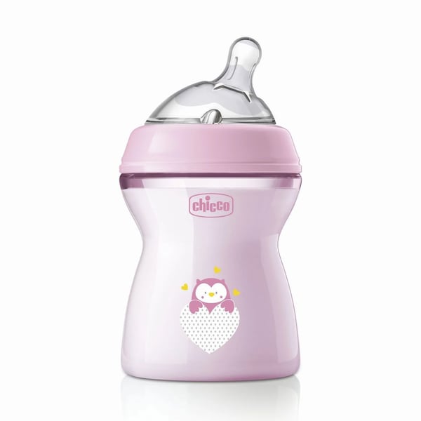 Chicco Natural Feeling Bottle 2M+ 250ml Medium Flow Pink