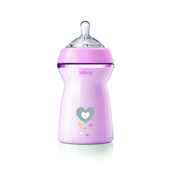 Chicco Natural Feeling Bottle 330ml Girl 6m+