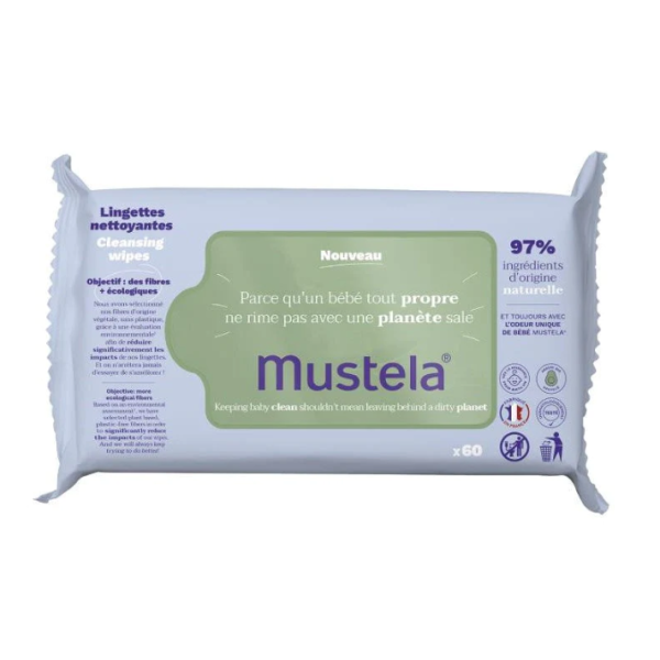 Mustela Baby Cleaning Wipes X60