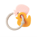 Nattou Roca Silicone Strawberry + Duck Ring Gray