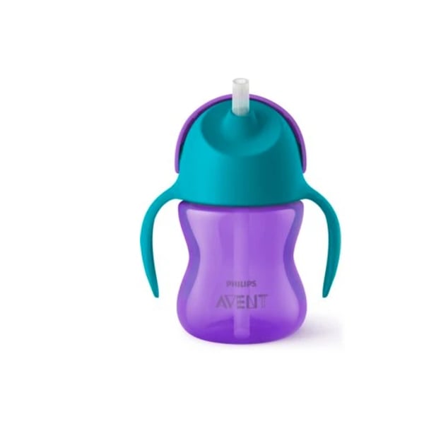 Philips Avent Straw/Handle Cup 200ml Purple 9M+