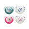 Nuk Star Day & Night Silicone Pacifier 6M-18M X2 + Sterilization Box