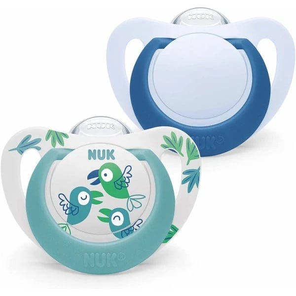Nuk Star Pacifier 2 Unit(s) 18M-36M Silicone + Sterilization Box