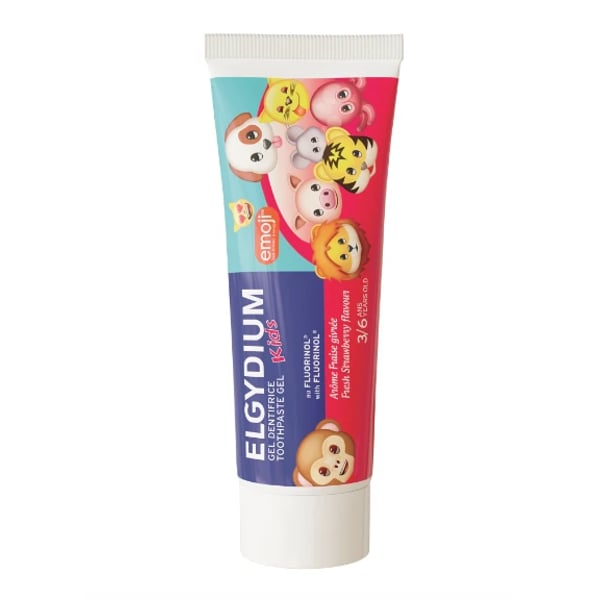 Elgydium Kids Emoji Strawberry Fresh Flavor - Toothpaste Gel for Children 50ml