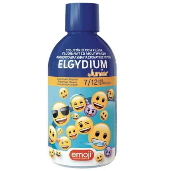 Elgydium Junior Emoji Mouthwash with Fluoride 7-12 Years 500ml