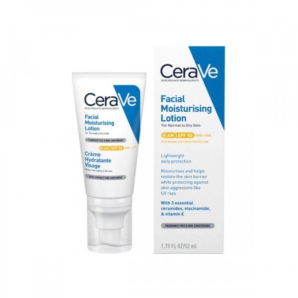 CeraVe AM Moisturizing Facial Lotion SPF50 52ml