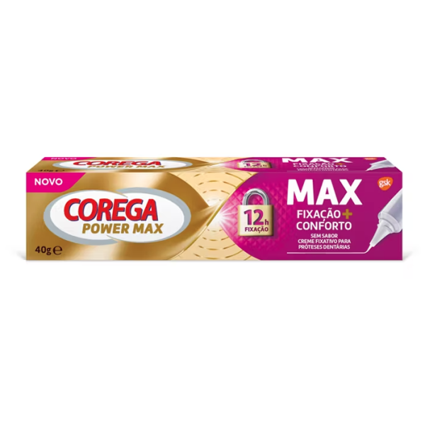 Corega Max Fixation + Comfort Fixation Cream for Dental Prostheses 40g