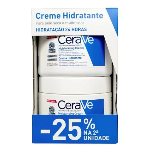 CeraVe Moisturizing Cream - Moisturizing Cream 340G X2 - 25% 2nd Unit