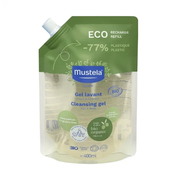 Mustela Bio Eco-Refill Bio Certified Shower Gel 400ml