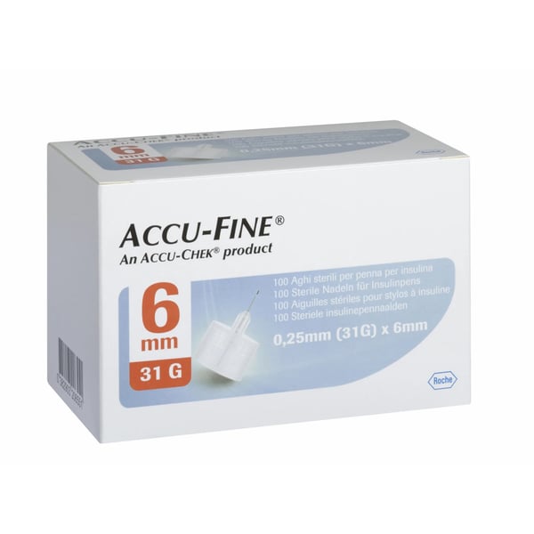 Accu-Fine Insulin Needles 6mm 31G X100 7899