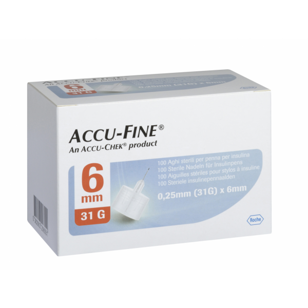 Accu-Fine Insulin Needles 6mm 31G X100 7899